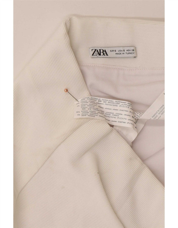 Женская мини-юбка Zara, маленькая W26, белый полиэстер