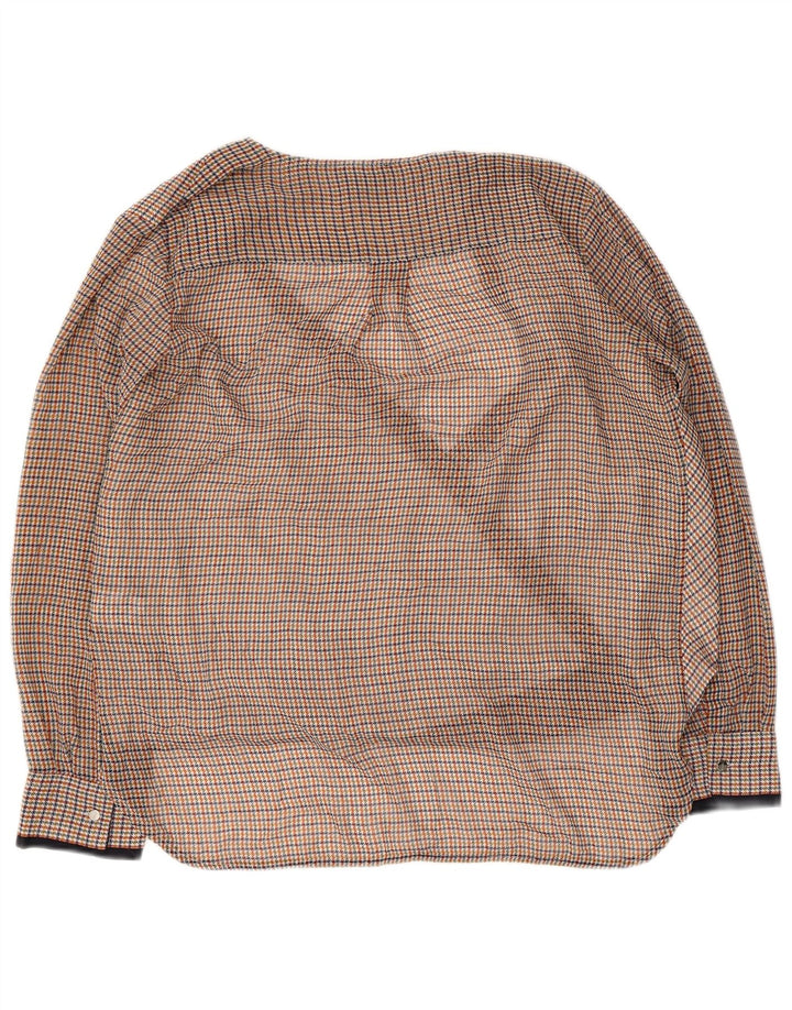 Женская блузка с длинным рукавом DKNY, Великобритания, 16, большой разноцветный узор «гусиные лапки»