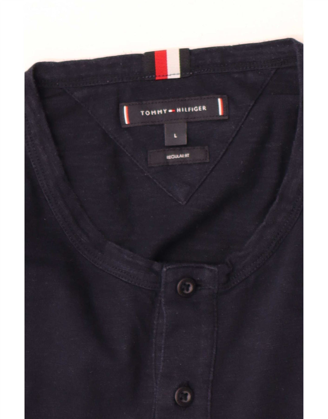 Tommy Hilfiger Мужской топ стандартного кроя с длинными рукавами, большой темно-синий