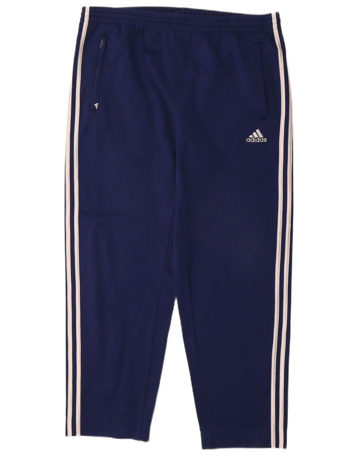 Мужские спортивные брюки Adidas UK 40/42, средний темно-синий полиэстер
