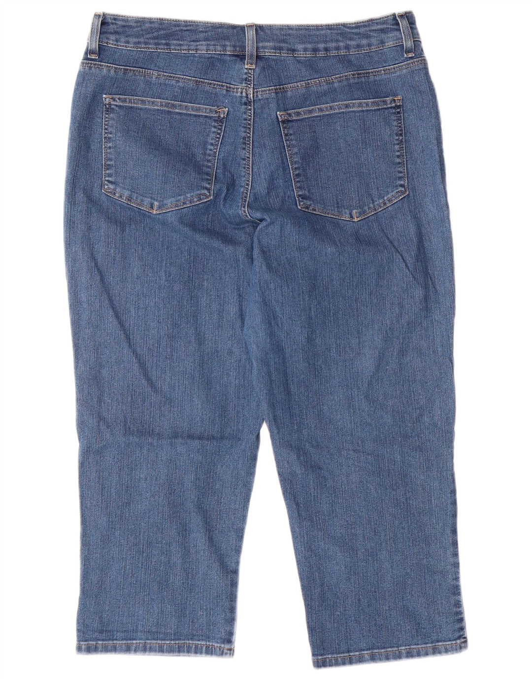 Женские джинсы-капри классического кроя LEE США 16 2XL W34 L22 синие, хлопок