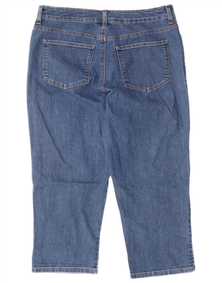 Женские джинсы-капри классического кроя LEE США 16 2XL W34 L22 синие, хлопок