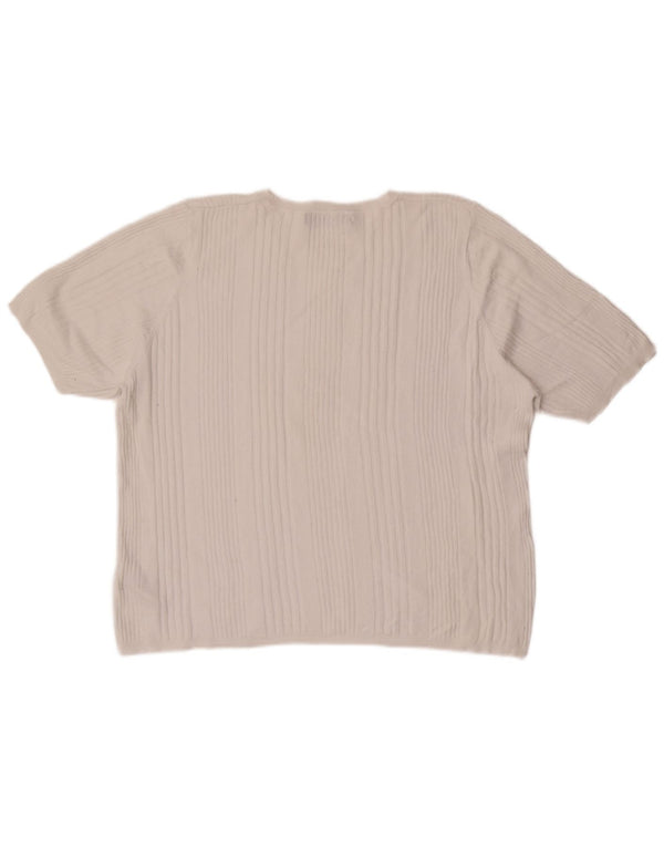 Женская футболка Marks & Spencer Top UK 22 3XL из вискозы в белую полоску