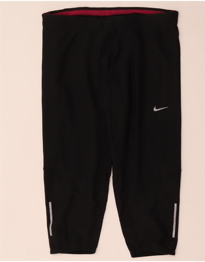 Женские леггинсы-капри Nike Dri Fit UK 12, средние, черные