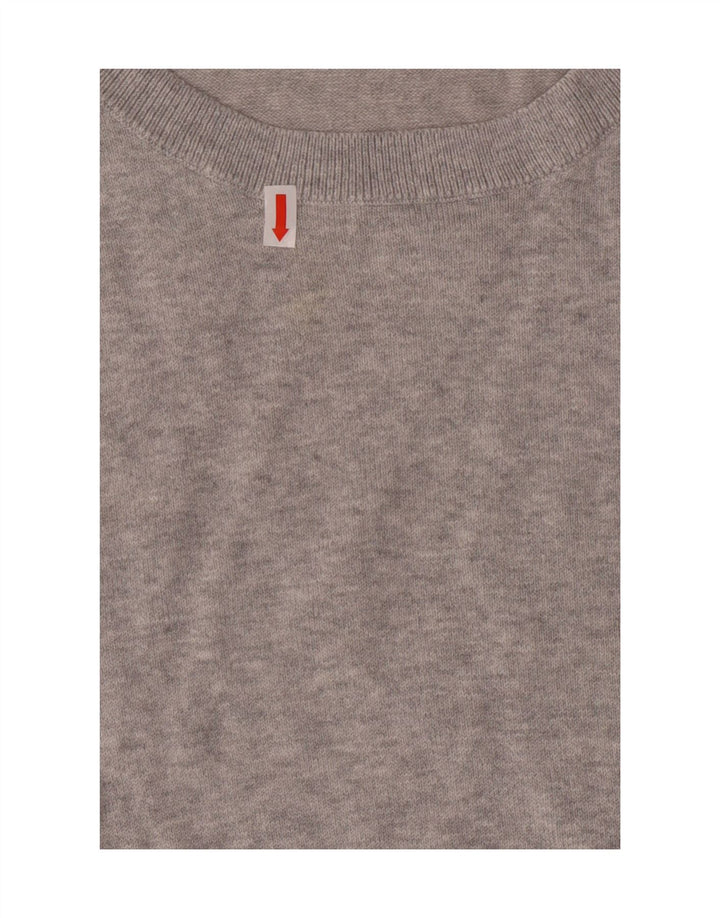 ZARA Womens Vest Tank Top UK 14 Large Grey Cotton Vintage Zara and Second-Hand Zara from Messina Hembry 
