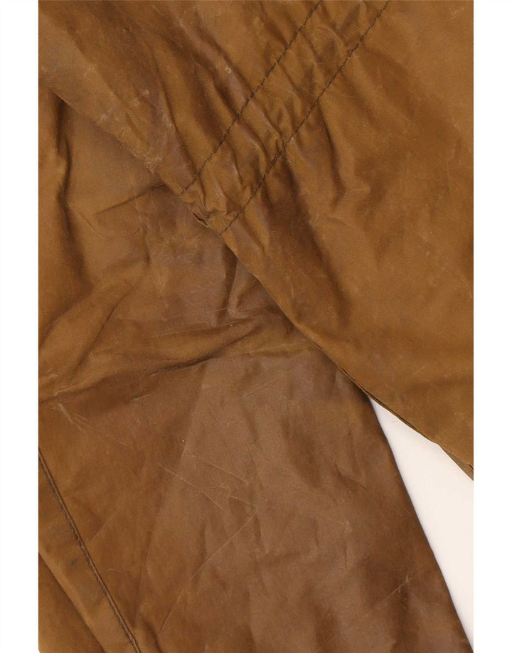 Женская куртка Barbour из вощеного хлопка с капюшоном UK 14, большая коричневая