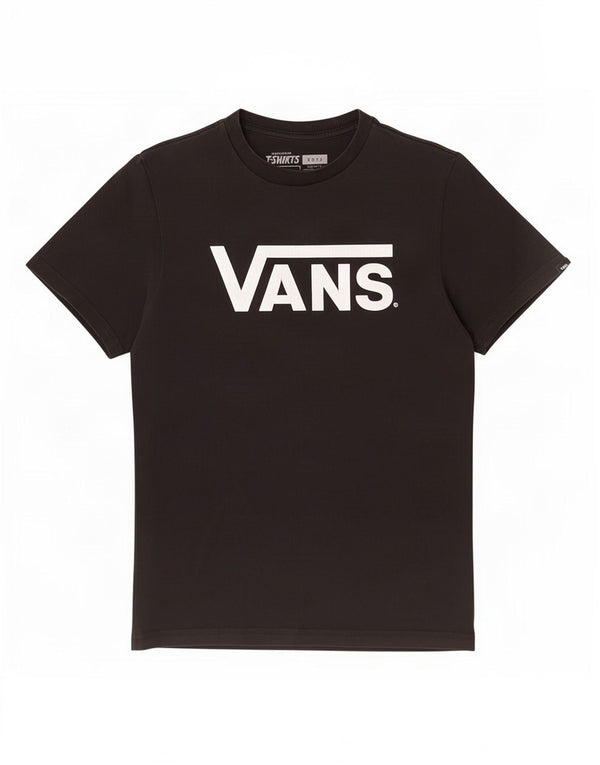 Футболка с рисунком Vans для мальчиков, 12–13 лет, большой размер, черный хлопок, хлопок