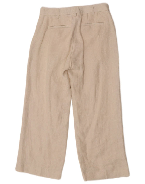 Женские укороченные широкие брюки Ralph Lauren US 2 XS W24 L25 Off White