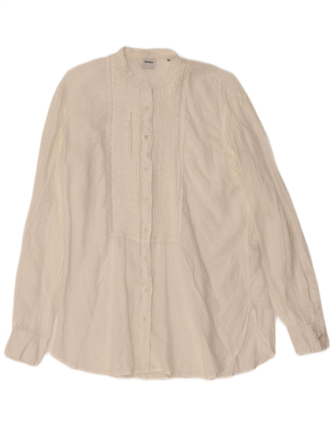 Женская рубашка под смокинг Aspesi IT 46, большая белая льняная ткань