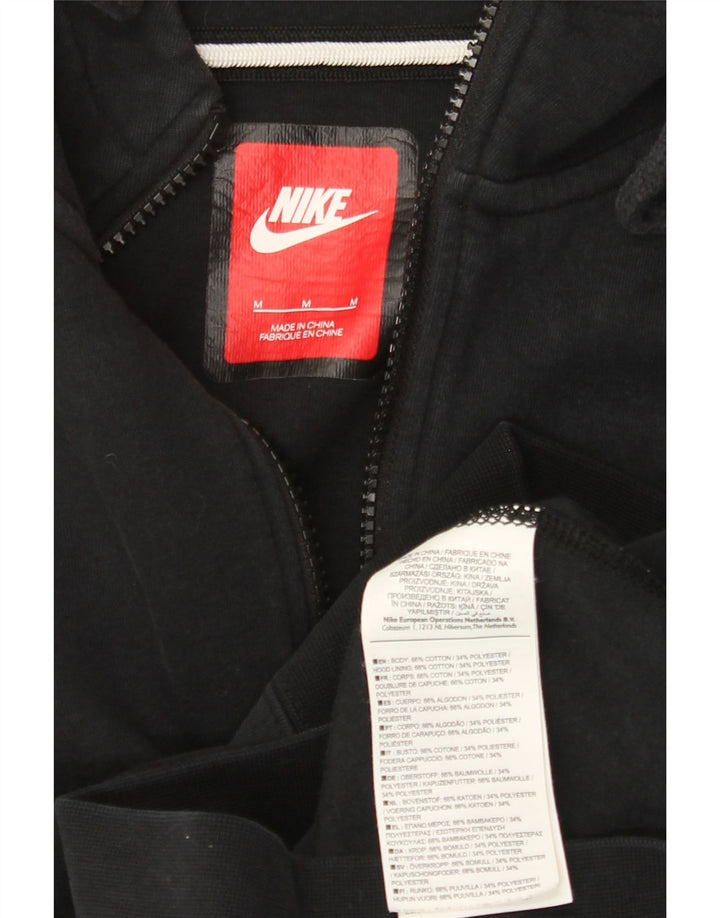 Мужской свитер с капюшоном на молнии Nike среднего размера, черный, хлопок