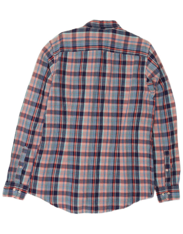 Мужская рубашка Tommy Hilfiger XL, синяя льняная клетка