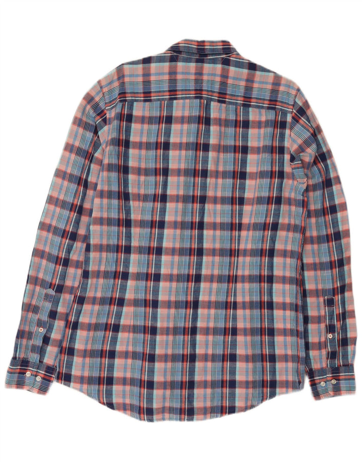 Мужская рубашка Tommy Hilfiger XL, синяя льняная клетка