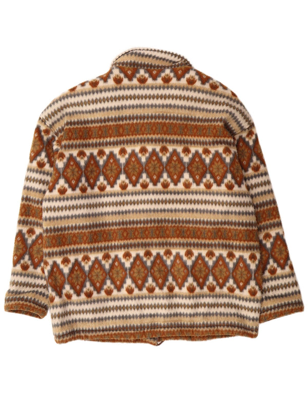 Женский бомбер оверсайз VINTAGE UK 14, средний коричневый цвет Fair Isle