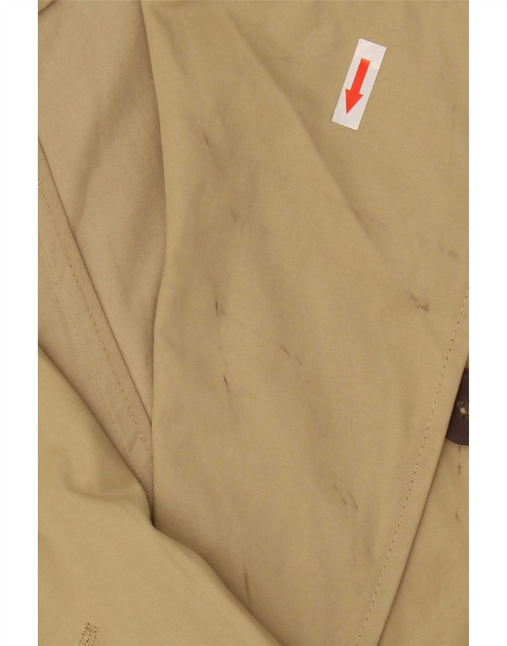 Женский тренч Zara UK 6 XS бежевого цвета из полиэстера оверсайз