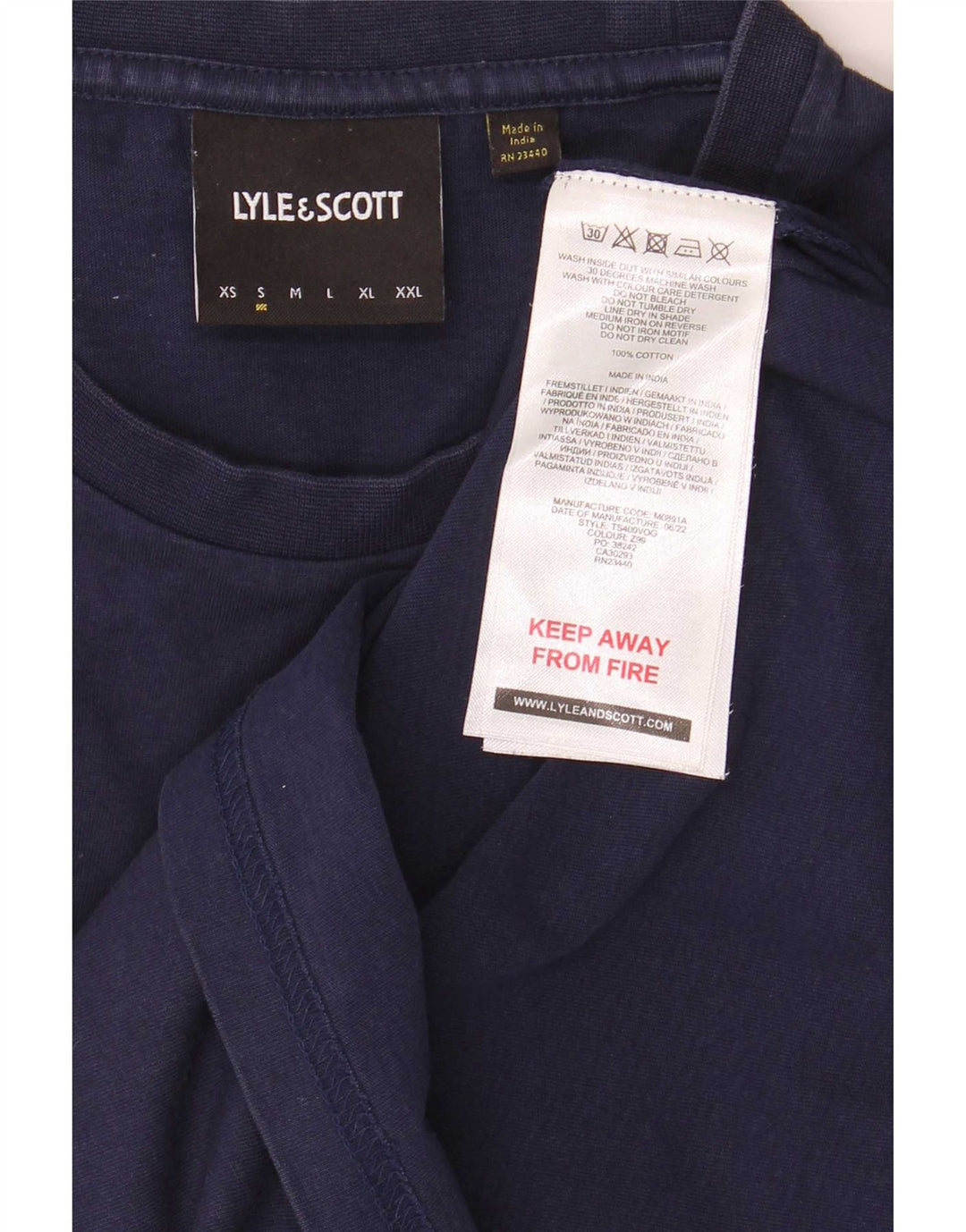 Мужская футболка Lyle & Scott, маленький темно-синий хлопок