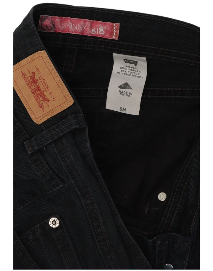 Женские джинсы скинни LEVI'S 518 US 5 Medium W30 L30 Темно-синий хлопок