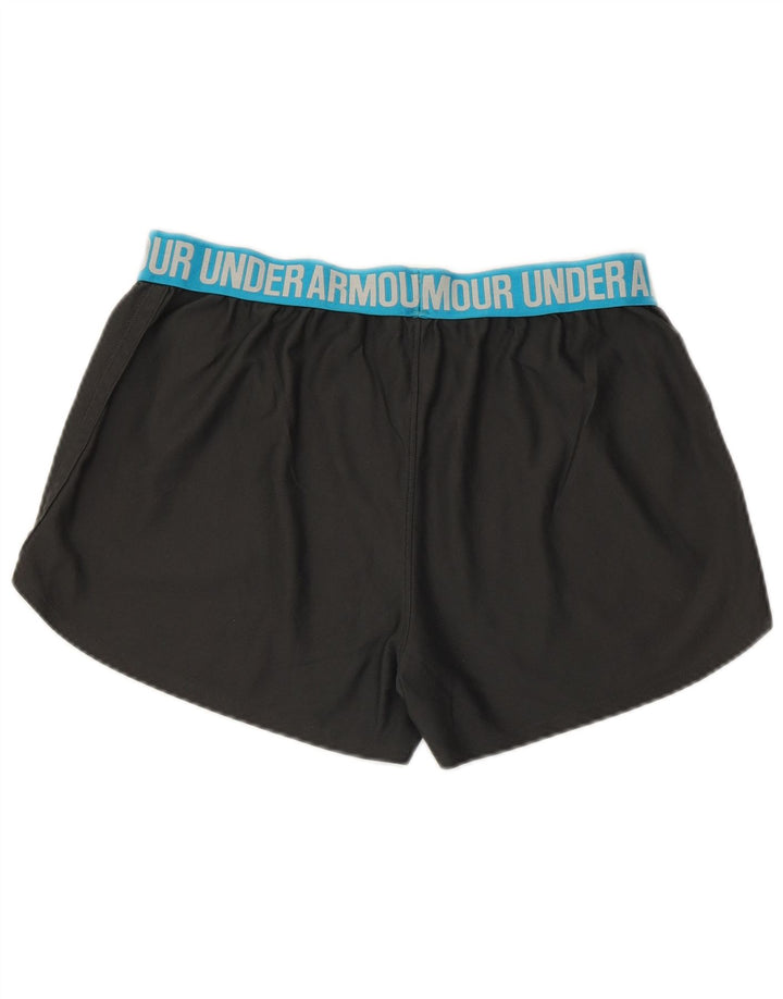 Женские спортивные шорты с графическим рисунком UNDER ARMOR UK 14, средние черные с цветными блоками