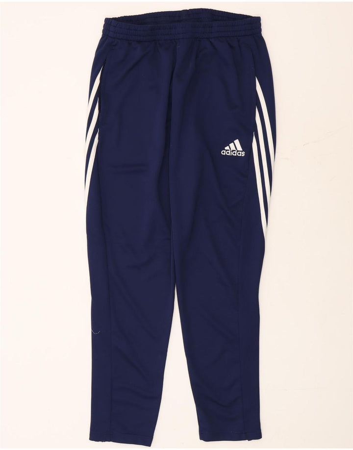 Мужские спортивные брюки Adidas Climalite, большие темно-синие брюки из полиэстера