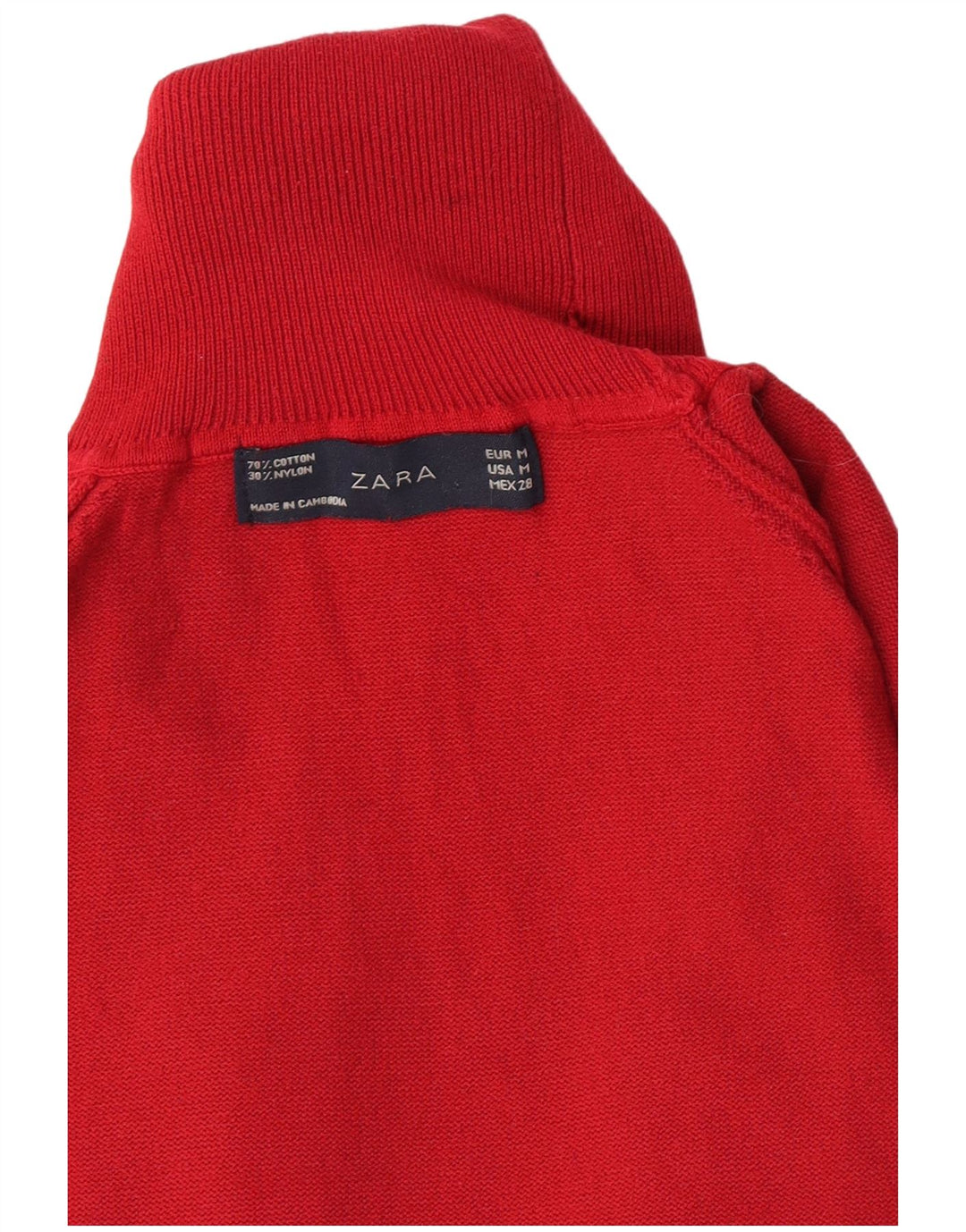 Женский джемпер с коротким рукавом Zara UK 12, средний красный