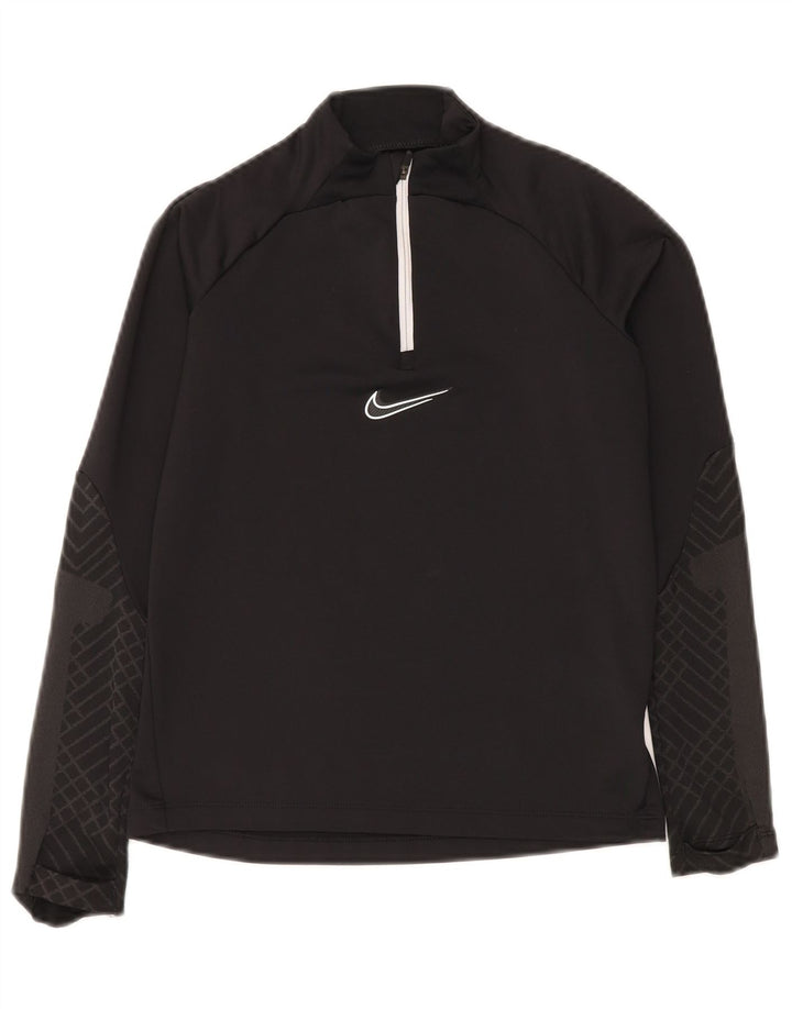 Тонкий спортивный костюм-пуловер Nike Dri Fit для мальчиков 10–11 лет, средний черный