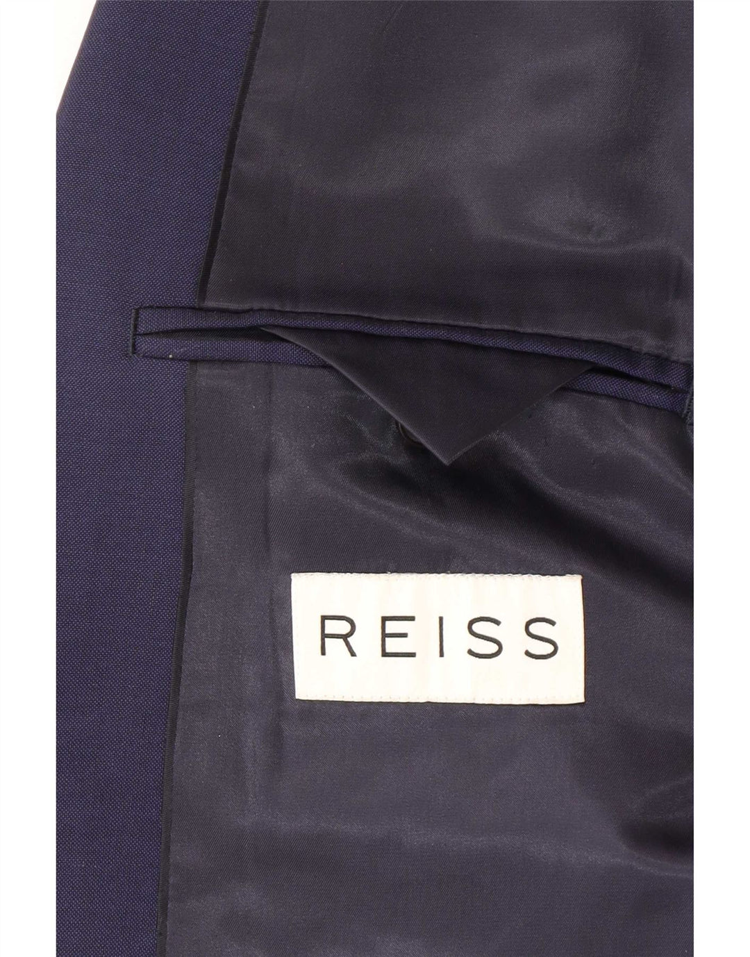Мужской пиджак Reiss на 1 пуговице UK 38, средний темно-синий, шерстяной