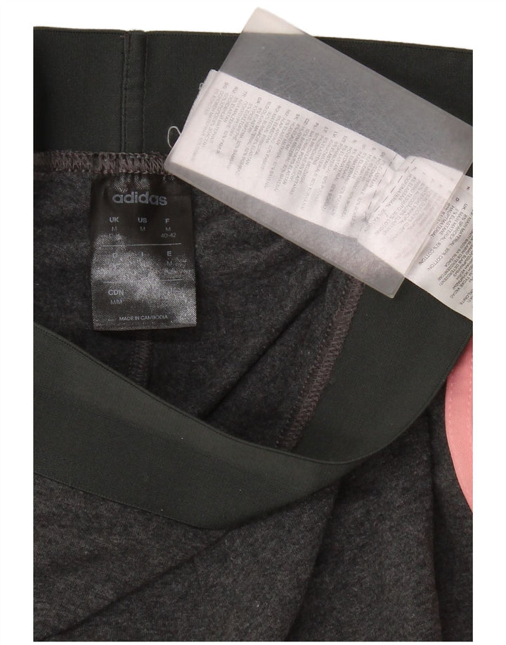 Женские укороченные леггинсы Adidas UK 12/14, хлопок среднего серого цвета