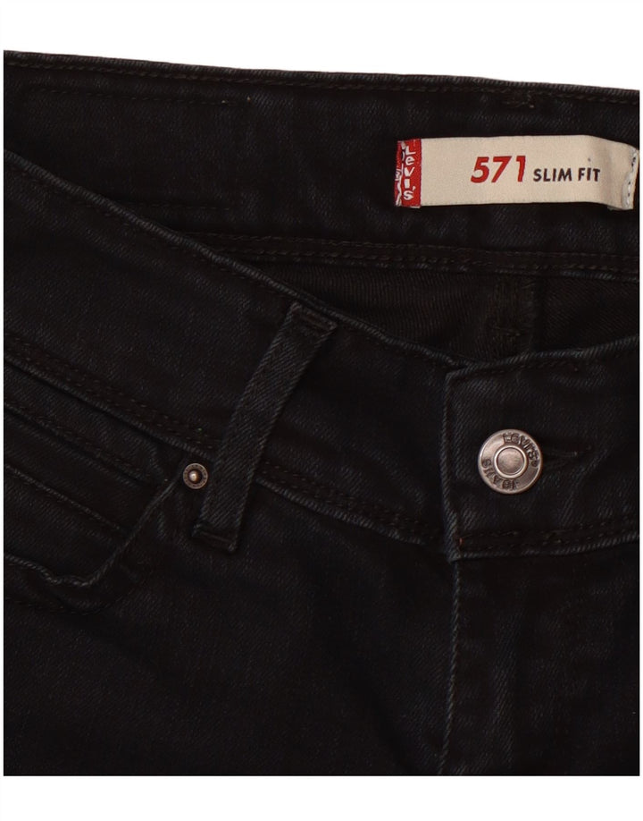 Женские джинсы LEVI'S 571 Slim W28 L28 Черные