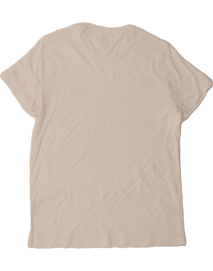 TOMMY HILFIGER Mens T-Shirt Top Large White Vintage Tommy Hilfiger and Second-Hand Tommy Hilfiger from Messina Hembry 