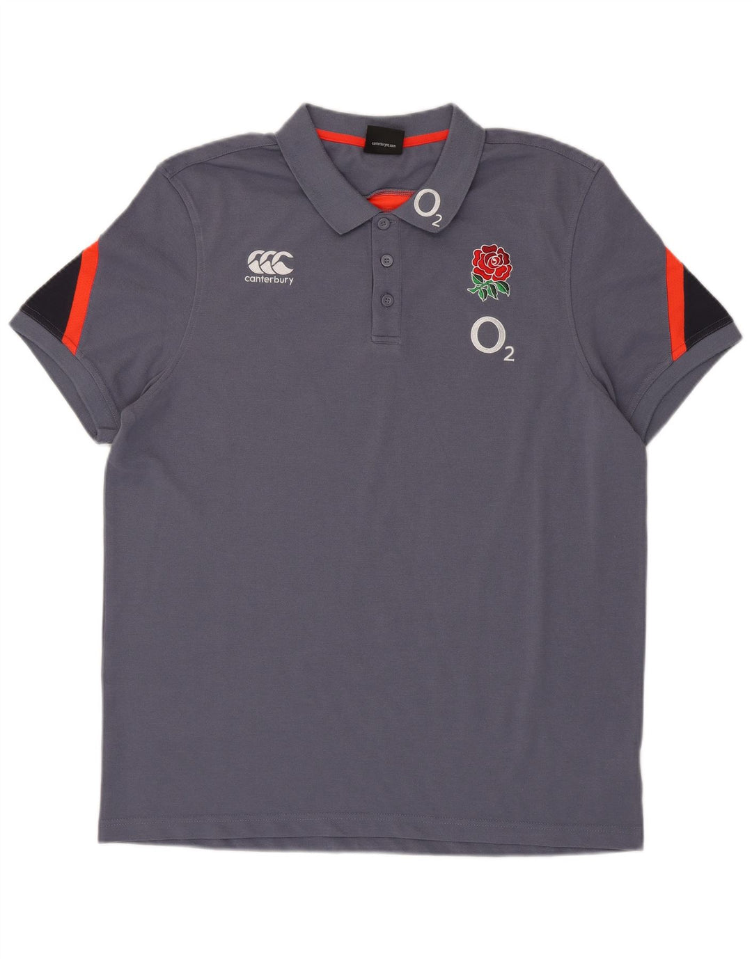 Мужская рубашка-поло с графическим рисунком CANTERBURY XL, темно-синяя, полиэстер с цветными блоками