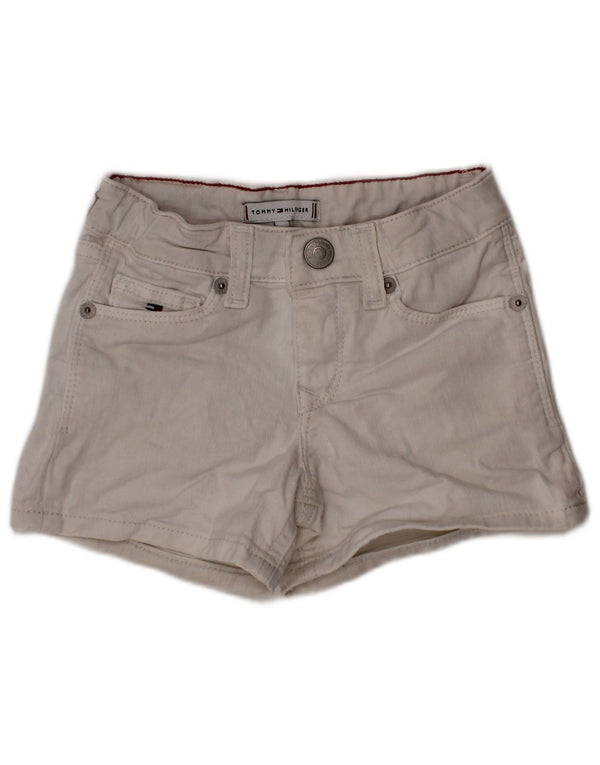 TOMMY HILFIGER Джинсовые шорты для девочек 4–5 лет W20, белый хлопок