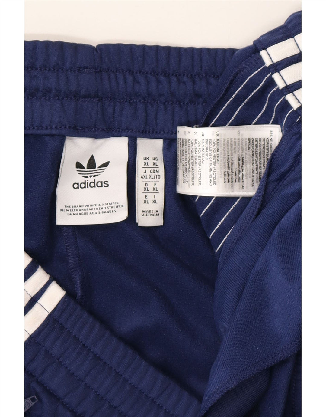 Мужские спортивные брюки ADIDAS XL темно-синие из полиэстера