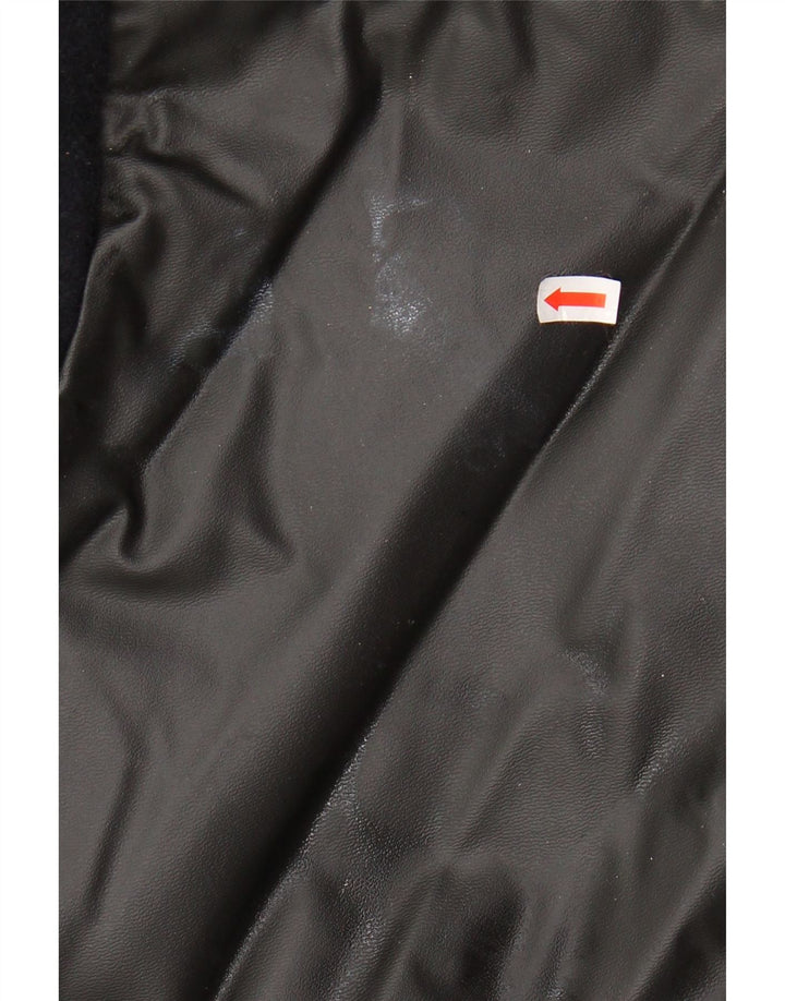 VINTAGE Мужское пальто свободного кроя IT 44 XS Темно-синий, шерсть с цветными блоками