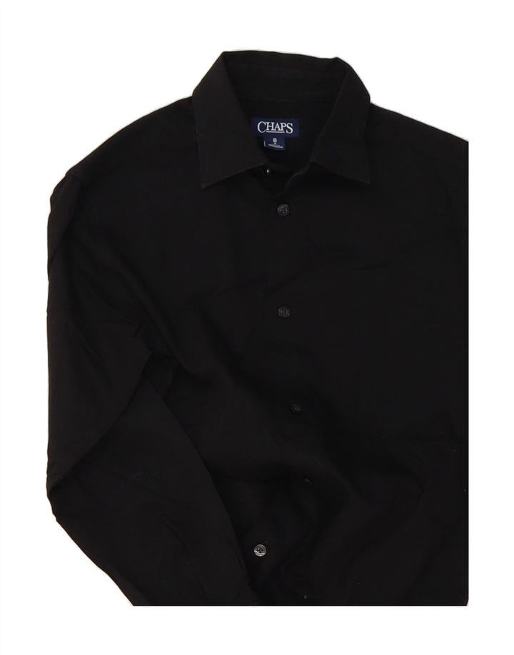 CHAPS Boys Shirt 9-10 Years Small  Black Cotton Vintage Chaps and Second-Hand Chaps from Messina Hembry 