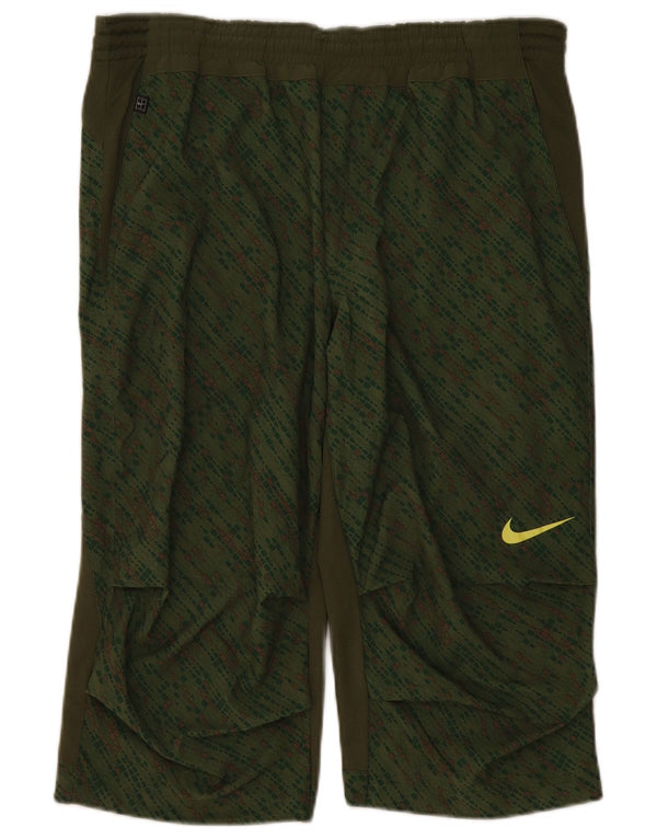 Nike Mens Bermuda Sport Shorts Large Khaki Geometric