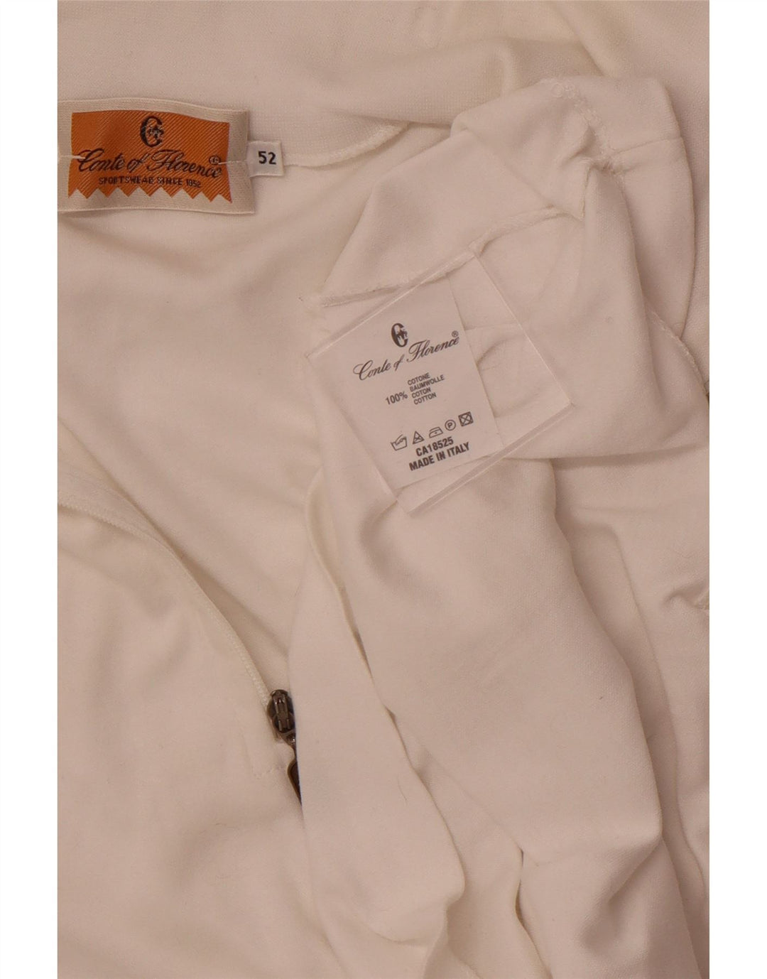 Женский спортивный пуловер с воротником на молнии CONTE OF FLORENCE Top IT 52 2XL Белый
