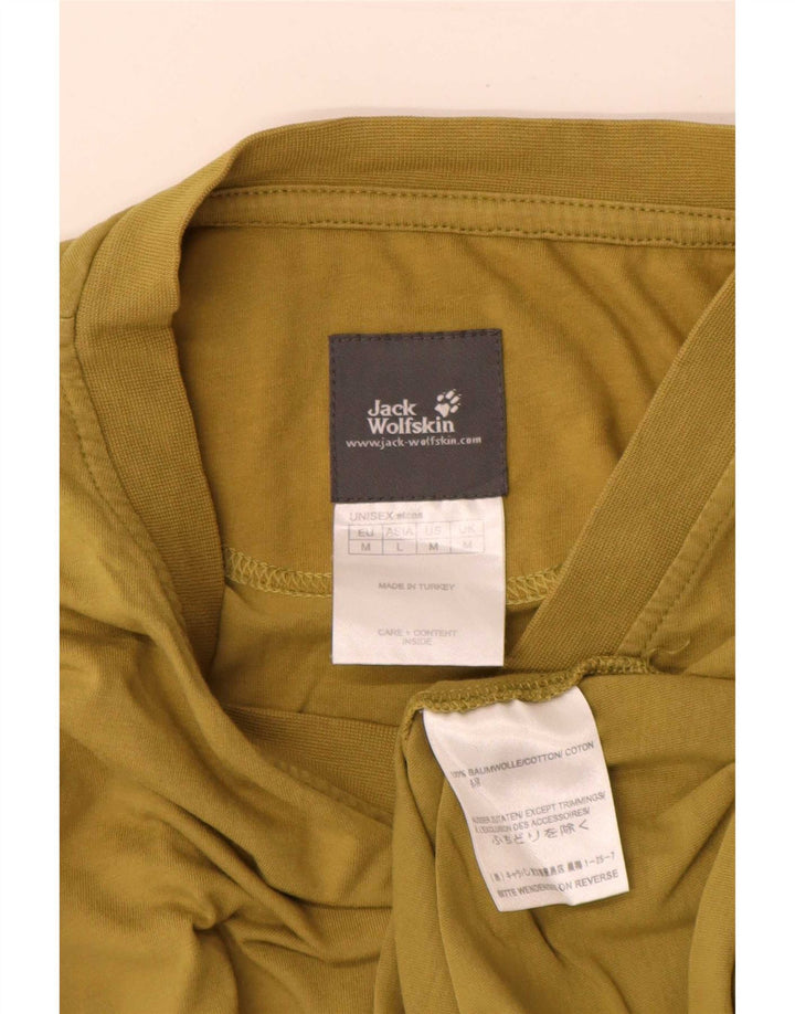 Мужская футболка Jack Wolfskin из хлопка среднего цвета хаки
