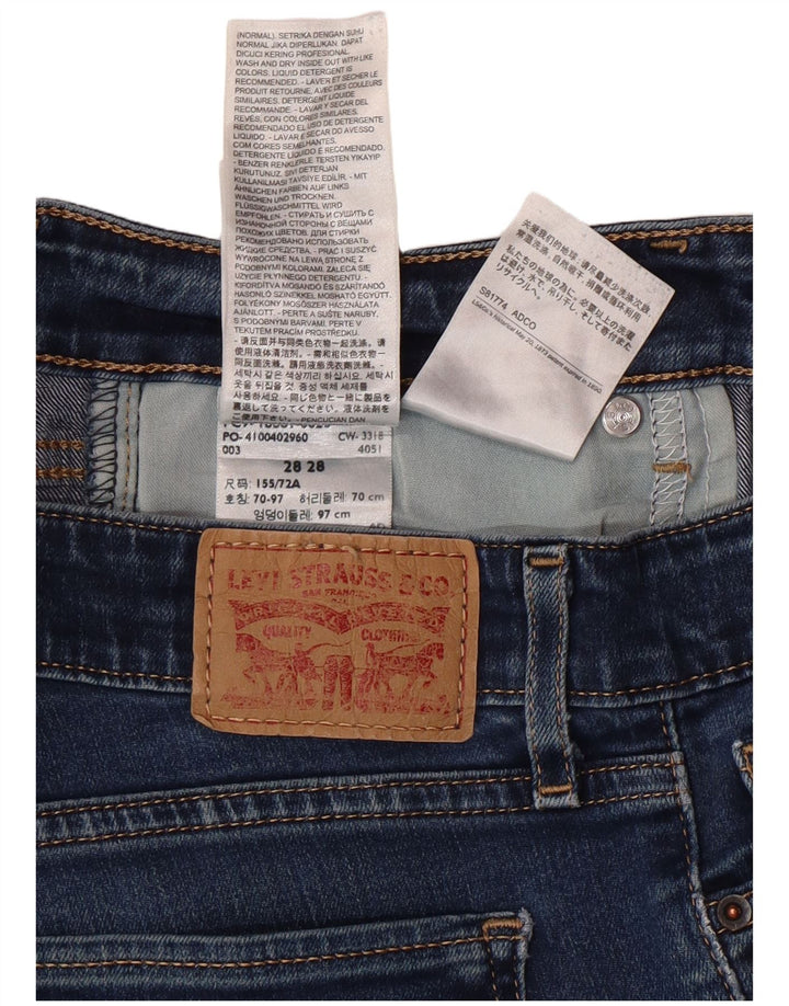Женские джинсы скинни LEVI'S W28 L28 Синие, хлопок