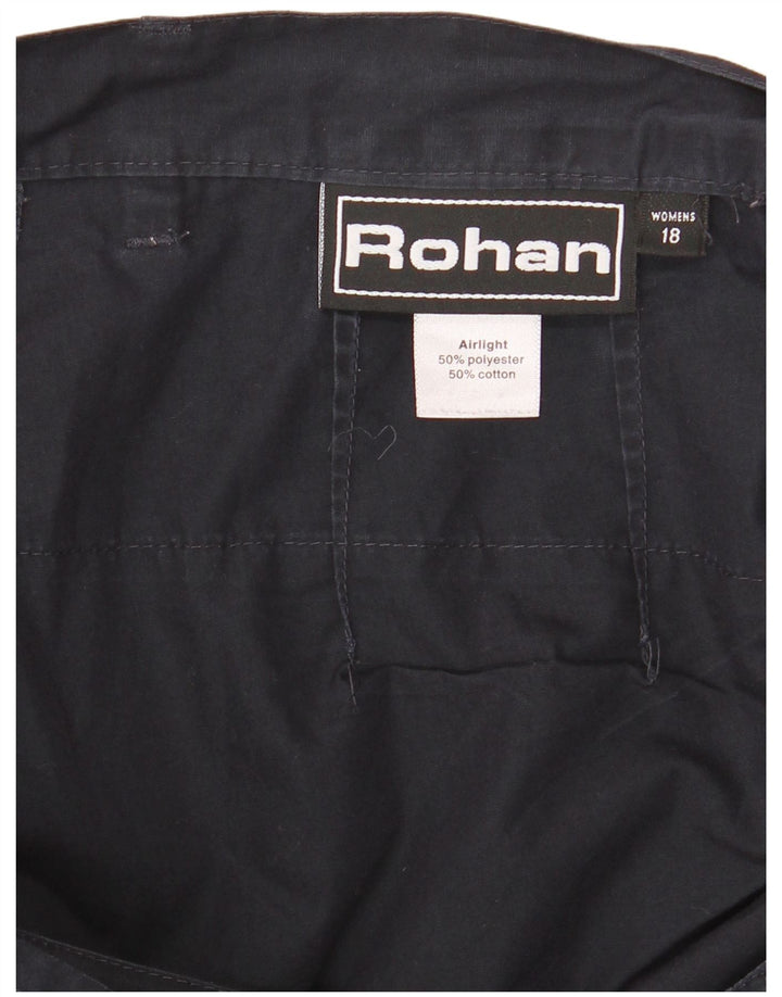 Женские прямые брюки карго Rohan UK 18 XL W34 L29 Темно-синий полиэстер