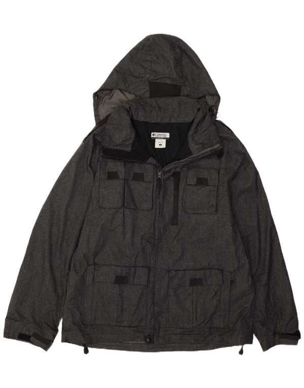 Мужская куртка Columbia с капюшоном UK 40, большая, серая, полиамид