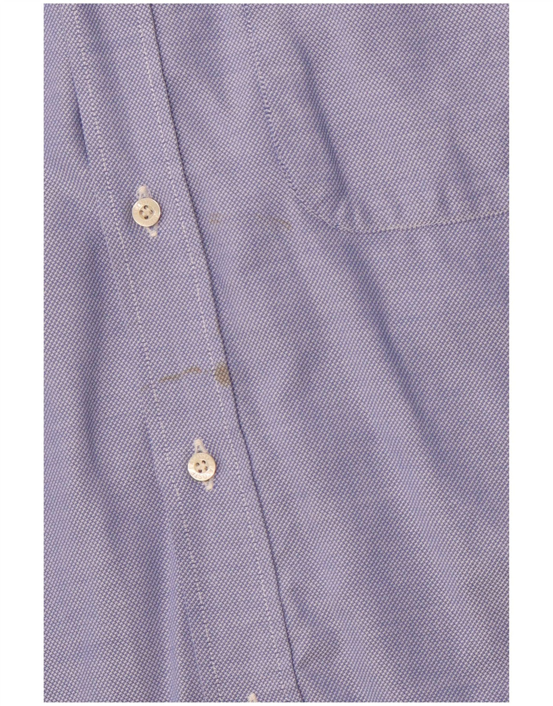 LACOSTE Мужская рубашка с коротким рукавом, размер 41, большая синяя, хлопок