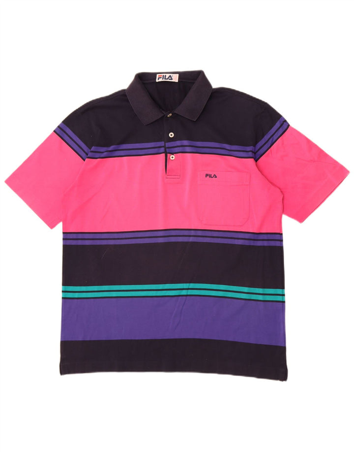 Мужская рубашка-поло Fila IT 50 Medium Navy Blue Colorblock
