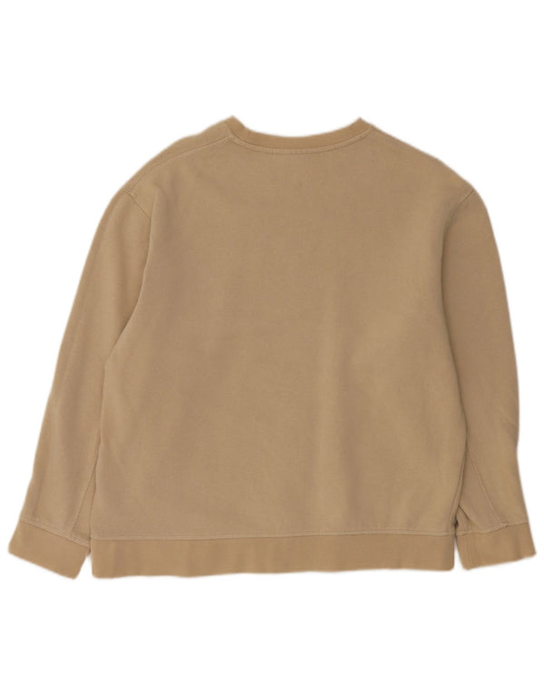 Женский джемпер-толстовка оверсайз Topshop UK 14, хлопковый средний бежевый цвет