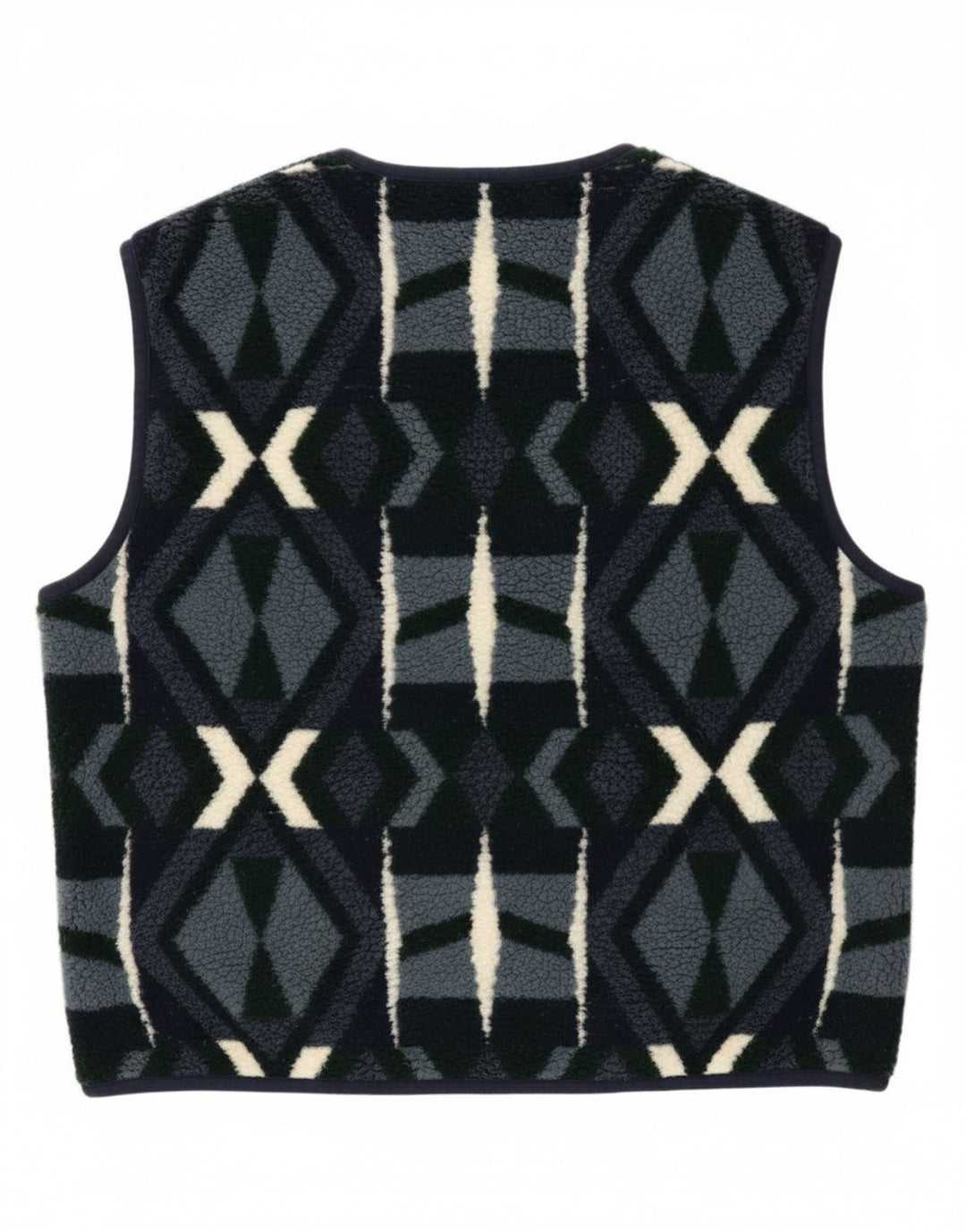 Мужской флисовый жилет Campagnolo UK 38, средний темно-синий, полиэстер с геометрическим рисунком