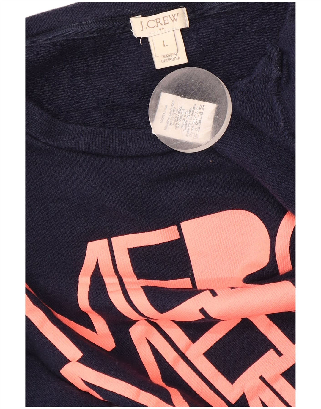 Женский свитер с рисунком J. CREW, хлопковый джемпер, темно-синий, размер UK 16, большой размер