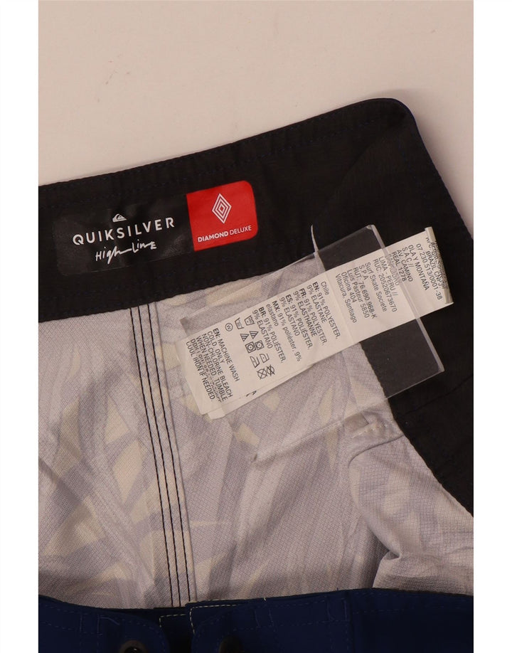 Мужские шорты для плавания Quiksilver, полиэстер, большие синие с цветочным принтом