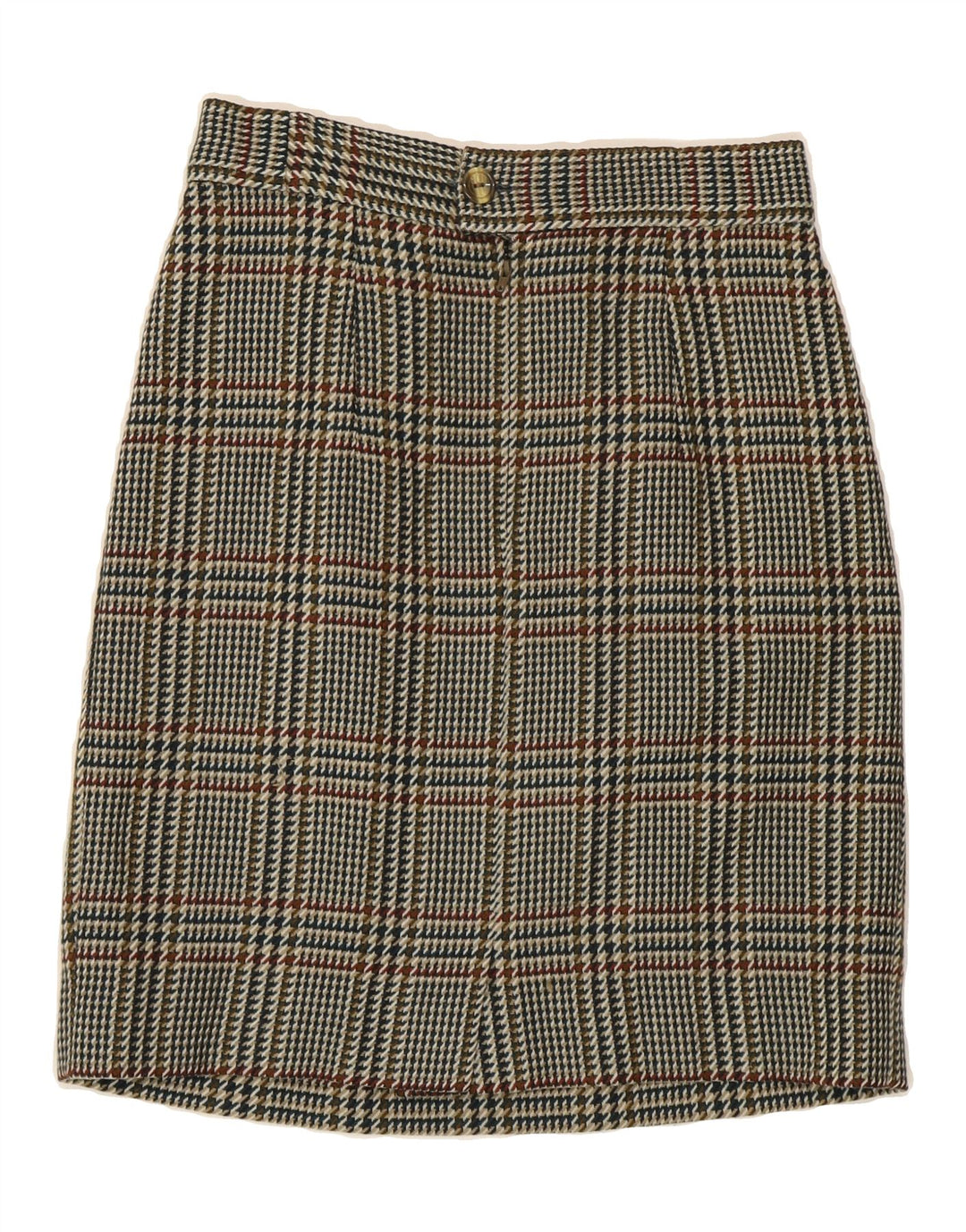 VINTAGE Womens Pencil Skirt W26 Small Multicoloured Check Vintage Vintage and Second-Hand Vintage from Messina Hembry 
