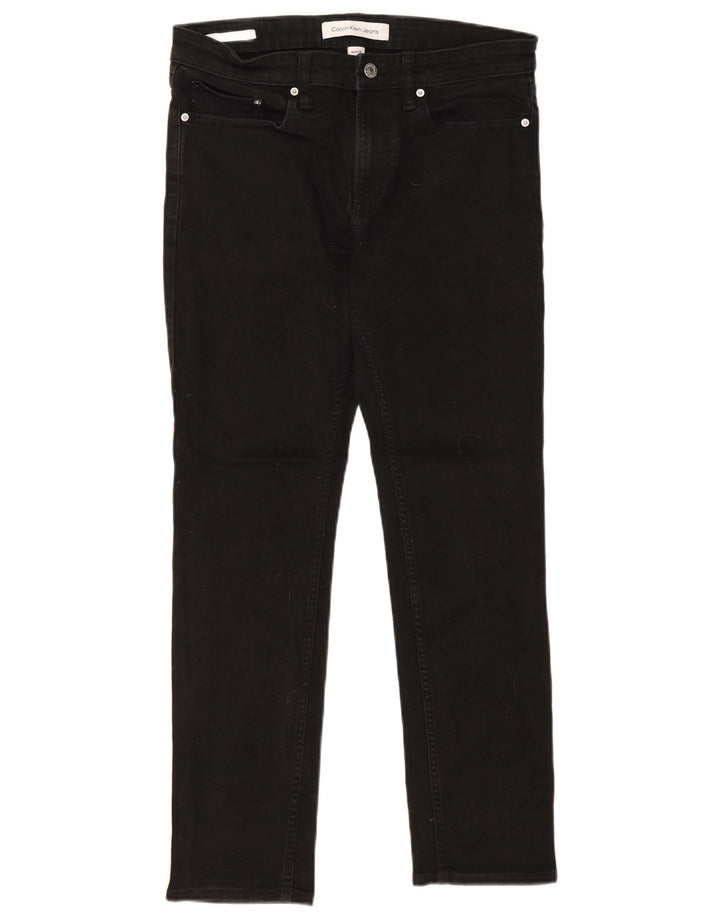 Мужские узкие джинсы Calvin Klein W31 L30, черный хлопок