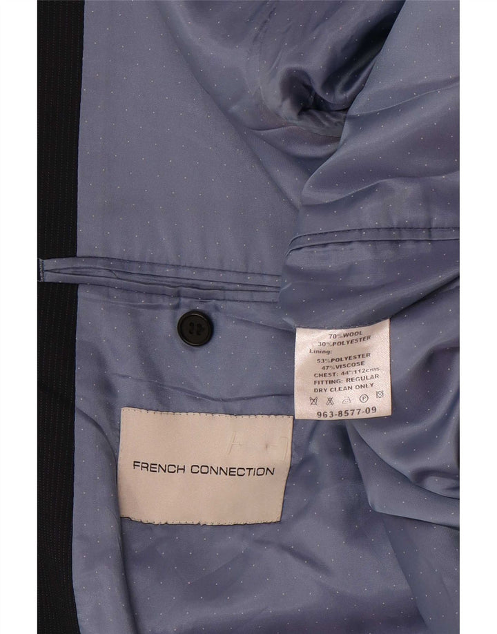 Мужской пиджак French Connection с 2 пуговицами, Великобритания 44, 2XL, темно-синий, шерстяной