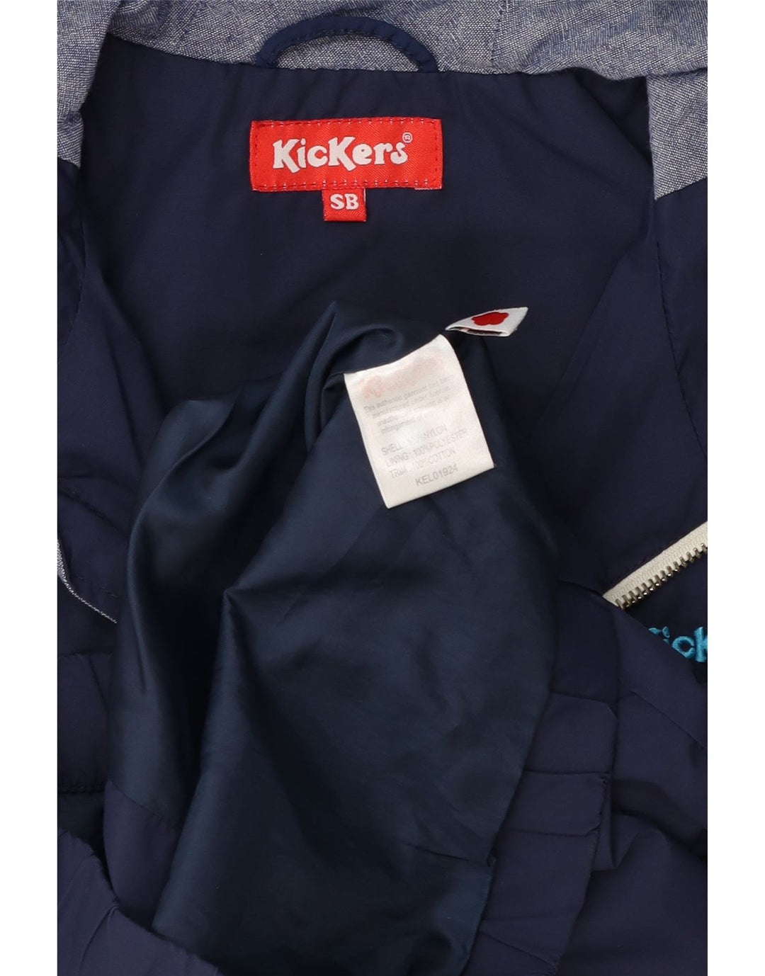 Ветровка Kickers для мальчиков с капюшоном, 7–8 лет, маленькая, темно-синяя, нейлон