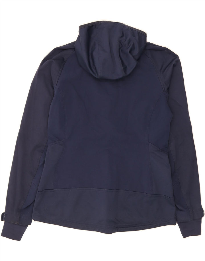 MOUNTAIN WAREHOUSE Womens Hooded Windbreaker Jacket UK 14 Large Navy Blue Vintage Mountain Warehouse and Second-Hand Mountain Warehouse from Messina Hembry 